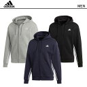 adidas アディダス M MH 3S フルジップフーディ メンズ J/M J/L スウェット トレーナー スポーツウェア スポーツ ウェア ブランド 運動 春 秋 冬 普段着 サッカー ルームウェア パーカー フルジップ スポーツブランド 黒 グレー 紺