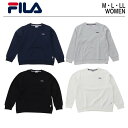 フィラ トップス レディース FILA フィラ ワンポイントトレーナー | レディース プルロング フィットネス ランニング ジム テニス 運動 体育 かわいい カラー豊富 ロゴ トップス おしゃれ トレーナー 黒 長袖 スポーツ ウェアスウェット スエット