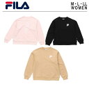 フィラ レディース 長袖 秋 冬 スポーツウェア トレーナー トップス【FILA プリントトレーナー 】スポーツ ブランド カジュアル ベージュ ブラック ピンク かっこいい ストリート トレンド 人気 注目 その1