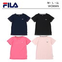 フィラ tシャツ レディース 半袖 ブランド スポーツ テニスウェア 【 FILA ワンポイント Tシャツ 】 ポリエステル 吸水速乾 ロゴ ロゴt シンプル おしゃれ ダブルメッシュ 黒 スポーツウェア スポーツ ランニングウェア ウェア テニス ヨガ UVカット