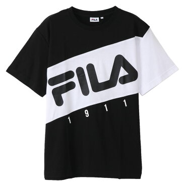 FILA フィラ ロゴ トリコロール キリカエ Tシャツ | メンズ 半袖 スポーツウェア スポーツ ブランド カジュアル 白 紺 黒 赤 半袖 春 夏 秋 冬 体育 ストリート トレンド 流行 人気 注目 半袖T 半T ティシャツ プリント TEE T-shirt イタリア ボーイズ ヤング テニス ウェア