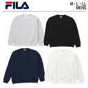 フィラ トレーナー メンズ 【ポイント2倍】フィラ トレーナー 裏起毛 【FILA ロゴ クールネックトレーナー 】メンズ スポーツウェア スポーツ ブランド カジュアル ホワイト 白 ブラック 黒 ネイビー 紺 グレー 長袖 秋 冬 かわいい かっこいい ストリート トレンド 人気 注目