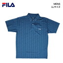 フィラ tシャツ メンズ 半袖 吸水速乾 ブランド スポーツ 【 FILA メンズ 総柄 ポロシャツ 】 テニス ポリエステル スポーツウェア ネイビー 春 夏 ブルー 人気 メッシュ 半袖T UV 対策 ウェア(4)