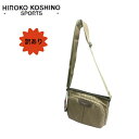 【訳あり】HIROKO KOSHINO SPORTS コシノヒロコ ショルダーバッグ ポケット付き ベージュ 母の日 斜め掛け シンプル 軽量 ナイロン きれいめ ギフト