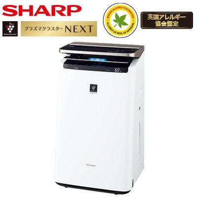 【あす楽対応】シャープ 高濃度「プラズマクラスターNEXT」技術搭載 加湿空気清浄機 （空気清浄対応畳数46畳まで／加湿機能：対応畳数41畳まで）　KI-LP100/KILP100W (ホワイト系)のサムネイル