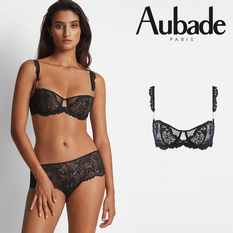 【オーバドゥ】ハーフカップブラジャー LAF14 NOIRカラー(アンダー75、カップB、黒) 快適 Flowermania サンプル 返品不可