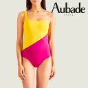 <水着セール3300円&送料無料>返品交換不可【オーバドゥ】ワンピース水着 PR67-A JAUNE DOREカラー(S/Mサイズ、イエロー×ピンク バイカラー...