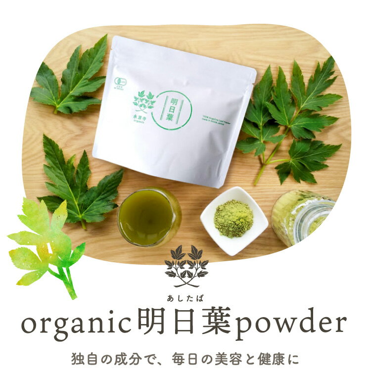 滋賀WEB物産展 ハーブティー 有機 明日葉茶 国産 粉末 120g(約40〜50杯分) 送料無料 オーガニックティー ノンカフェイン ポリフェノール 抗酸化力 パウダー 浮腫デトックス 不溶性食物繊維 水溶性食物繊維 血流改善 冷え性 便秘 オーガニック プレゼント