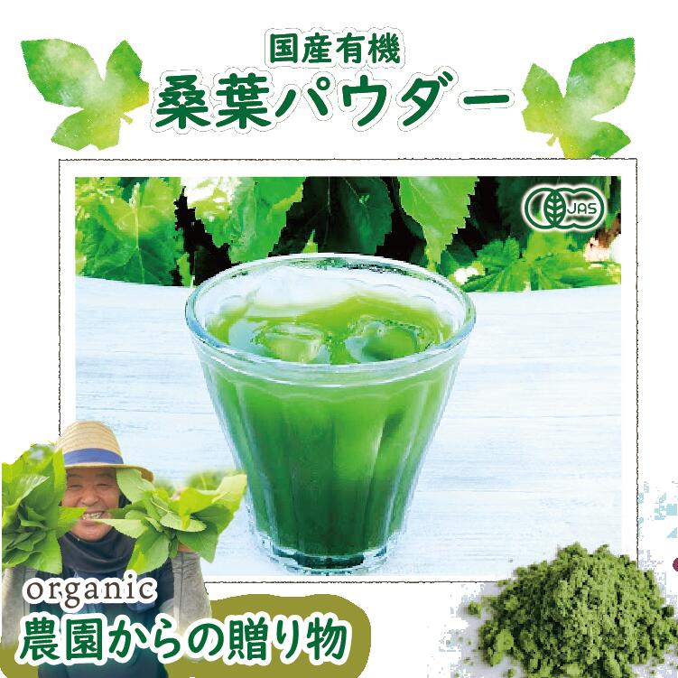 桑の葉パウダー 国産 有機 無添加 オーガニック 有機JAS認証 桑葉粉末 永源寺マルベリー お菓子作り ギフト 無農薬 健康茶 授乳中 桑茶 桑の茶葉 産地直送 青汁 滋賀 食前 脂肪 ノンカフェイン 粉末茶 妊婦