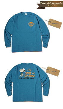 BUZZ RICKSON'S スヌーピーコラボロンT BUZZ RICKSON'S×PEANUTS L/S T-SHIRT “I'm Ready To Go Home” BR68359 東洋エンタープライズ バズリクソンズ SNOOPY PEANUTS ピーナッツ 長袖 ロンT ロングスリーブ Tシャツ プリント アメカジ メンズ ミリタリー