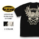 ★5の付く日 ポイント最大級★ バンソン Tシャツ フライングイーグル 2021年春夏 新作 VANSON NVST-2125 刺繍 春物 夏物 バイカー アメカジ メンズ おしゃれ 大人