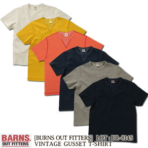 BARNS OUT FITTERS 丸胴ヴィンテージガゼットTシャツ BR-8145 バーンズ 日本製 国産 半袖 Tシャツ ショートスリーブ 無地 アメカジ メンズ