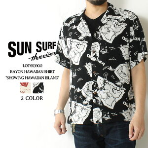 GW!500ߥݥ 󥵡 ϥ  2023ղ  SS39012 SUN SURF Υ󥿡ץ饤 RAYON HAWAIIAN SHIRT SHOWING HAWAIIAN ISLAND ϥ磻󥷥    졼  Ⱦµ ʪ   