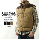 ★クーポン配布 お買い物マラソン★ シュガーケーン ダウンベスト 2023秋冬 再入荷 SC15222 SUGAR CANE LEATHER YOKE T/C DOWN VEST 東洋エンタープライズ レザーヨークダウンベスト ノースリーブ 防寒 アウター アウトドア テトロン コットン 大人 おしゃれ