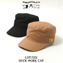 ★5のつく日!ポイントMax還元★ ダルチザン 帽子 ダック生地 ワークキャップ 7222 STUDIO D'ARTISAN ステュディオダルチザン 定番 キャ...