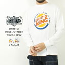 ★マラソン最終日!ポイントMax還元★ エイトジー ロンT プリント 2024秋冬 新作 ロゴ Tシャツ 長袖 シンプル 丸首 丸胴 着心地 クルーネック メンズ アメカジ 大人 おしゃれ ギフト EIGHT-G KING 8LT-24