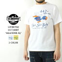 ★マラソン最終日!ポイントMax還元★ バズリクソンズ Tシャツ 2025春夏 新作 BR79512 BUZZ RICKSON'S 東洋エンタープライズ 442nd BOMB. SQ. 半袖 プリント カットソー アメカジ ミリタリー メンズ 綿100 ホワイト イエロー M-XL