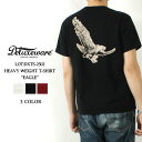 ★超ポイントバック祭!最大5倍★ デラックスウエア Tシャツ ヘビーウエイト 2025春夏 新作 DXTS-2502 DELUXEWARE EAGLE イーグル 日本製 半袖 しっかり 綿100 アメカジ メンズ 大人 ホワイト ブラック レッド M-XL