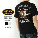 ★超ポイントバック祭!最大5倍★ バンソン Tシャツ トムとジェリー ドローン 2025春夏 新作 TJV-2517 VANSON トム&ジェリー コラボ Tシャツ 半袖 ショートスリーブ 刺繍 アメカジ バイカー プレゼント ブランド メンズ 大人
