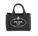 【中古】未使用に近い プラダ PRADA トートバッグ/ショルダーバッグ カナパ/CANAPA 三角ロゴプレート ブラック 1BG439 レディース