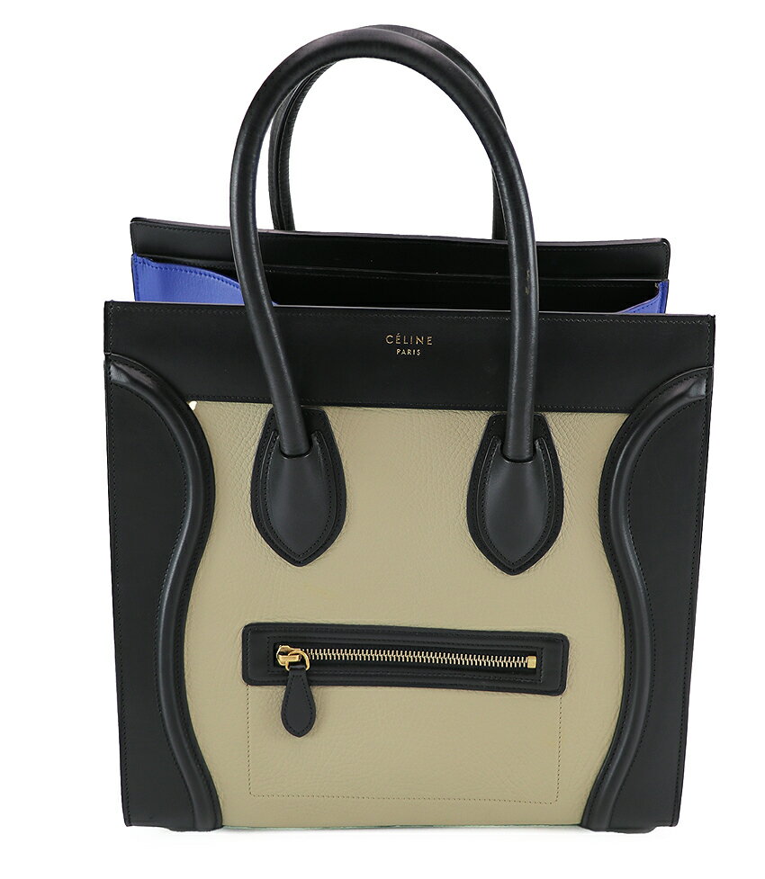 乐天商城 - 【中古】セリーヌ CELINE ラゲージ マイクロ ショッパー ハンドバッグ マルチカラー系 レザー
