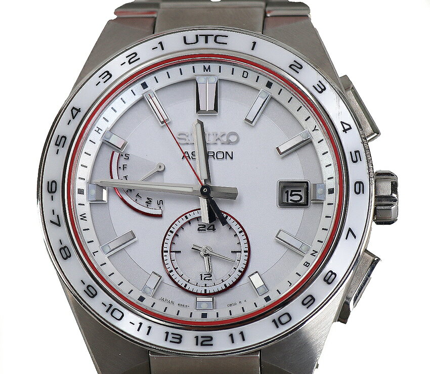 乐天商城 - 【中古】セイコー SEIKO SBXY059/8B63-0BG0 アストロン コラボモデル ソーラー電波 メンズ時計 箱・保証書付き