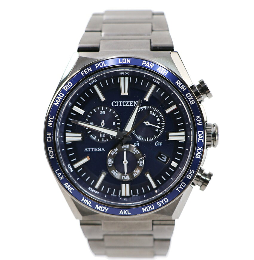 CITIZEN シチズン ATTESA アテッサ ACT Line CB5967-66L E660-007C804 ネイビー文字盤 Ti チタン 腕時計 ソーラー メンズ