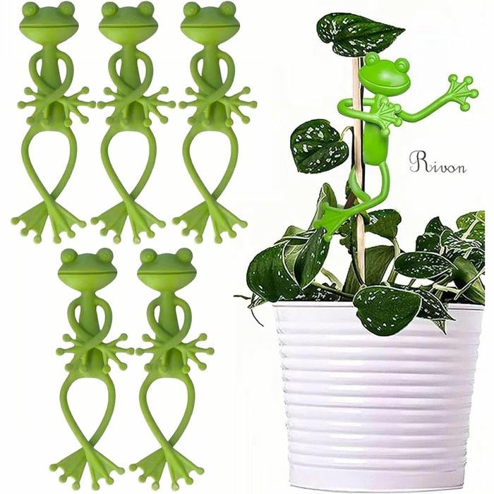 3個セット 3個セット トマト 園芸クリップ 観葉植物スタンド ／誘引クリップ ぶどう きゅうり カエル型..