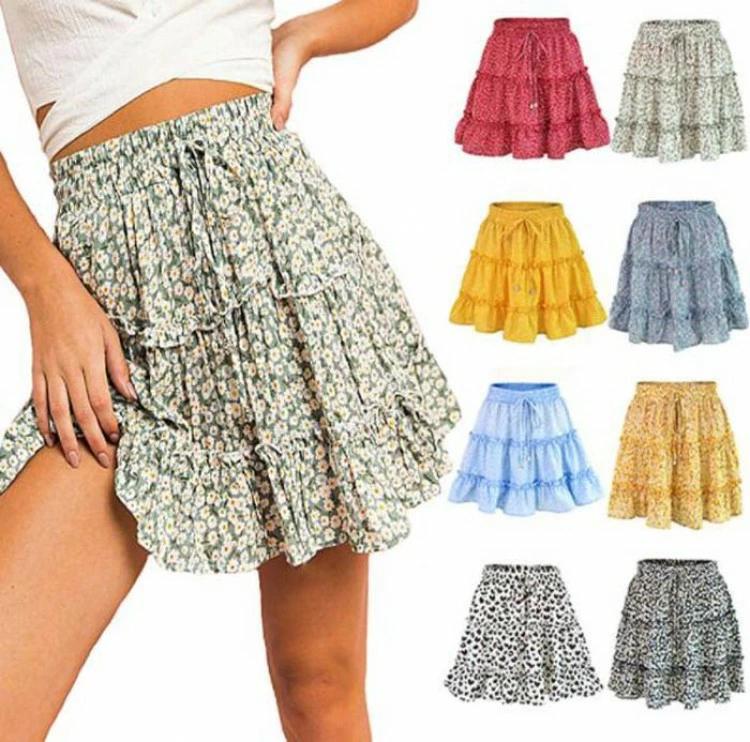 レディース 新作 ミニスカート スカート花柄 スカート体型カバー スカ 春秋 ファッション 学生 ダンス..