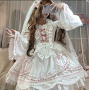 コスプレ ウェディングドレス日常服ゴスロリワンピース人形師 ロリータ Lolita ロリィタ 半袖OP レディースフリルレース ワイン