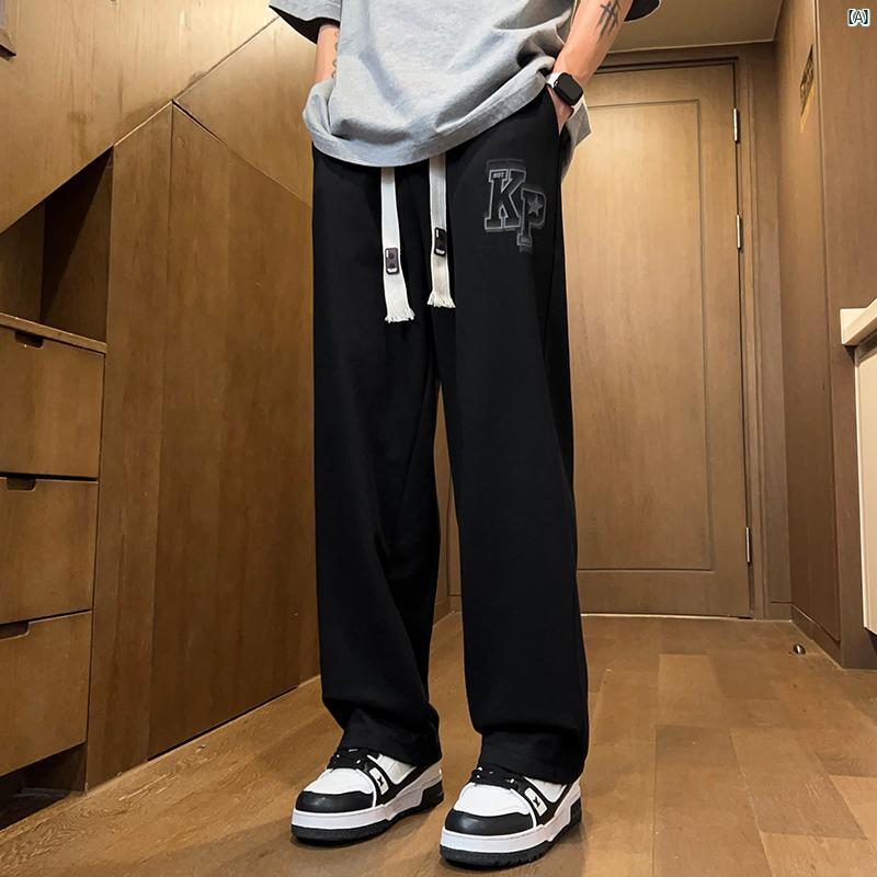 ちち 下り 男性 春秋 ヘビーウェイト ファッション オシャレ パンツ メンズ グレー 薄手 コーデ 柔らかく ぶら スウェットパ