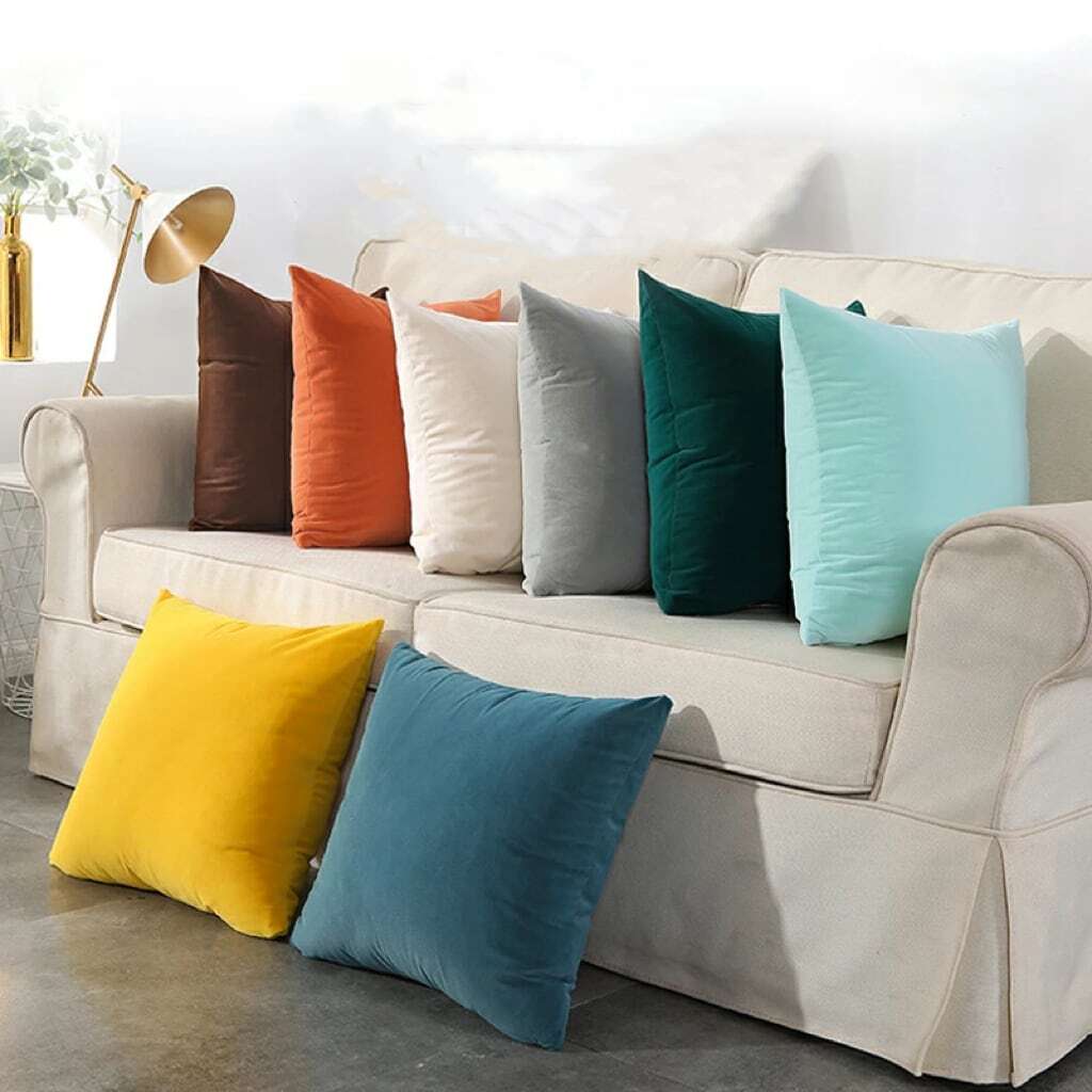 45×45cm 北欧 汚れ防止 おしゃれ ベロア素材 水洗いOK ソファ 送料無料 クッション カバー 】2枚セット 多目的カバー 【 】【