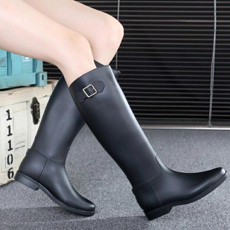 ロング おしゃれ ロング丈 柔らか 完全防水 美足 軽量 長靴 レディース ブーツ 黒 レインブーツ 新作 レインシューズ