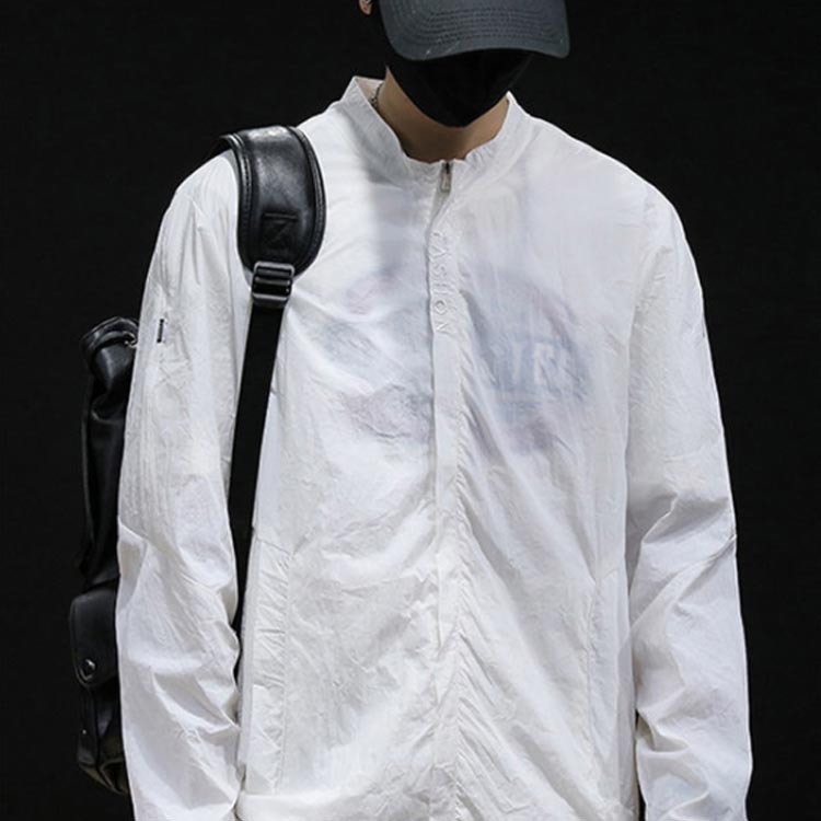 冷感 メンズ ドライブルゾン 羽織 立ち襟 カーディガン 速乾 防 薄手 アウター カジュアルジャケット スタンドカラージャケット