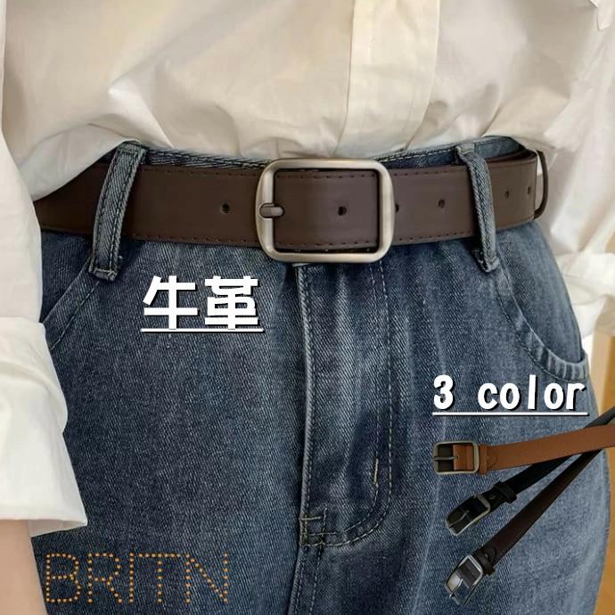 メンズ シンプル スーツ フォー 牛革ベルト 3cm 本革 中学生 革 ワンピース ビジネス カジュアル レデ..