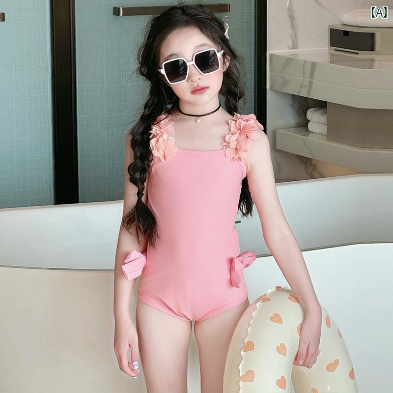 夏 ハイエンド 女の子 大きいサイズ 速乾性 おしゃれ リボン 子供 スタイリッシュ ピンク 水着 フリル アウトドア