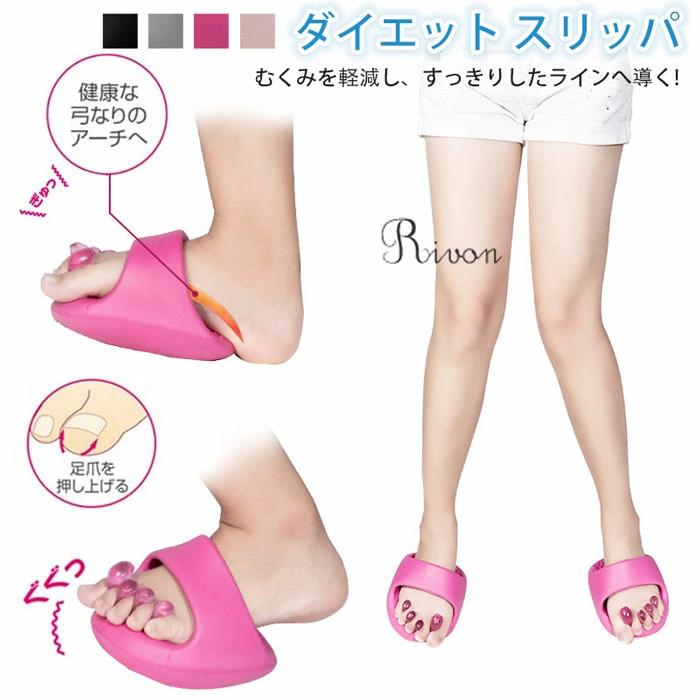 レディース 足裏マッサージ おしゃれ 履くだけ 美と健康 レディース 洗える ダイエットスリッパ 体幹 ツボ押し ルームシューズ