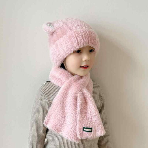 スカーフ ニット帽 かわいい 冬 秋冬 選べるカラー 耳付き キッズ用 セット商品 白 ウール 女の子 帽子 防寒 保護 クマの耳 帽子 スカーフ ニット帽 かわいい 冬 秋冬 選べるカラー 耳付き キッズ用 セット商品 白 ウール 女の子 帽子 防寒 保護 クマの耳 帽子