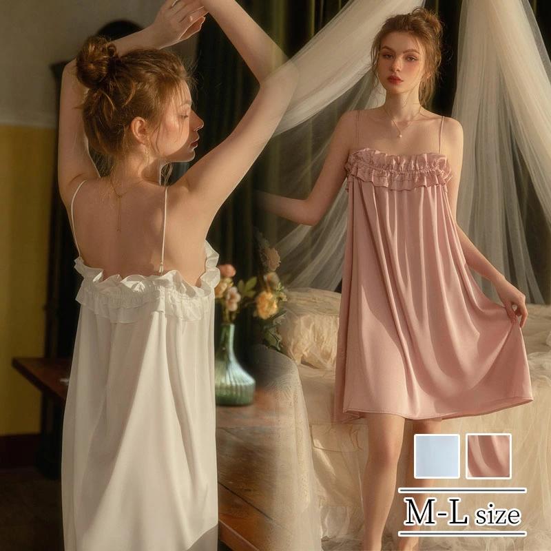 ゆったり ノースリーブ 薄手 キャミソール 女性 ルームワンピ ネ 夏用 ルームウェア セクシー レディー..