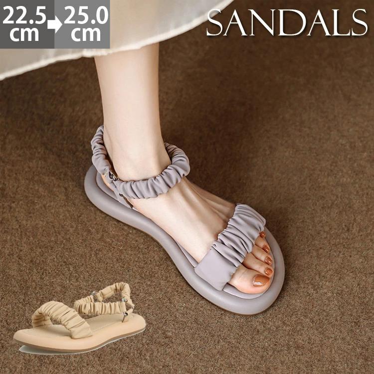 軽量 痛くない 22.5-25cm 小さいサイズ かわいい レディース サンダル ビーチサンダル 2.5cm 歩きやすい アウトドア ストラップ