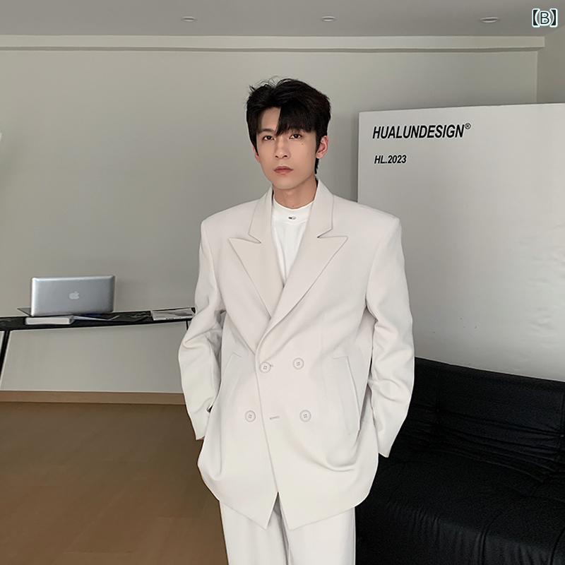 スーツ 秋冬 モテ 男性用 シンプル 大人 韓国 かっこいい クールカジュアル 服 春夏 紳士服 オシャレ シニア ファッション