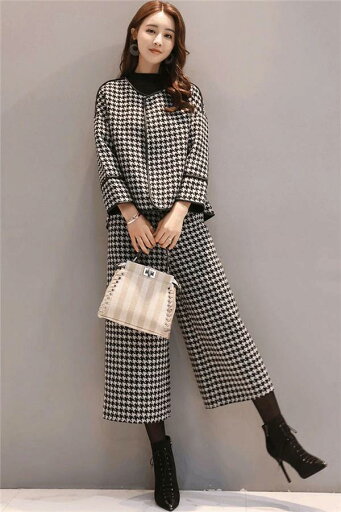 黒 謝恩会 SML2L3L 大きいサイズ 七五三 ツイードセットアップス パンツスーツ ママスーツ 千鳥格子 フォーマル