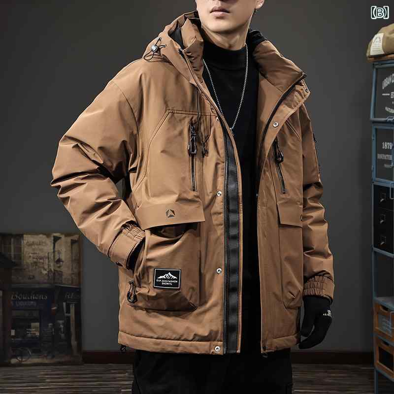 アメリカン 厚手 大きいサイズ モテ アウトドア 紳士服 暖かい ダウン ジャケット 秋冬 ファッション 服 メンズ 男