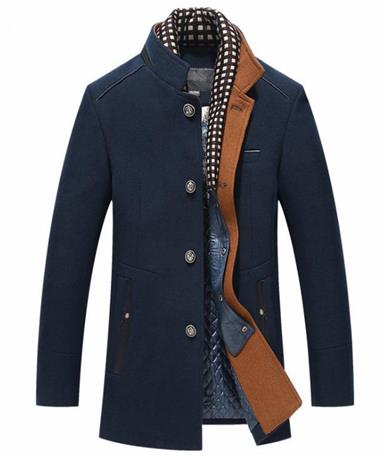 キャメル/ネイビー 秋冬 おしゃれ ビジネスコートブルゾン アウターコート ハーフコート メンズファッション メ