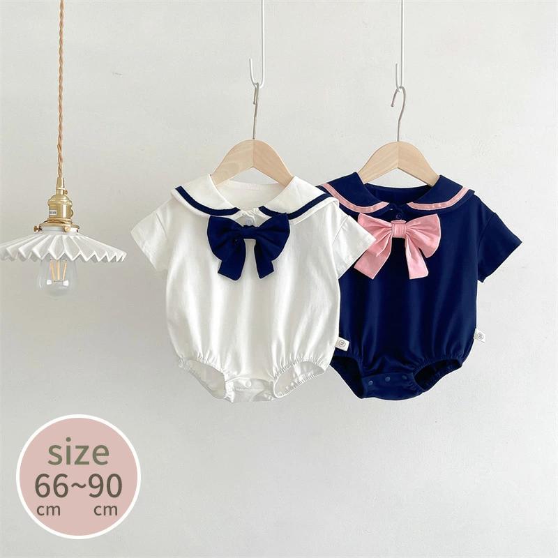 プ リボン付き おしゃれ 綿 赤ちゃん 出産お祝い 肌着 夏 カバーオール 半袖 キッズ 可愛い ベビー服 女の子 韓国 新生児 子供服