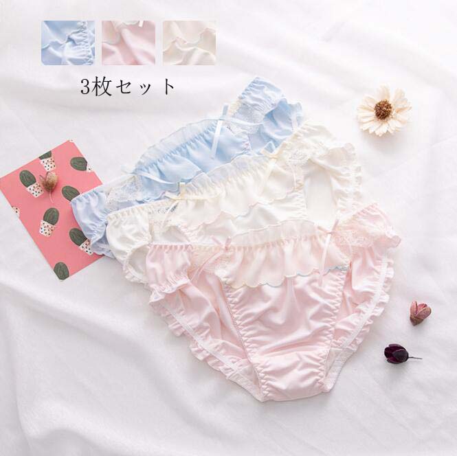 快適 パンツ M L 女子 安い XL シーム シンプル 超盛 可愛い フレア 軽い 三角 パンティ ショーツのみ 大きいサイズ リボン