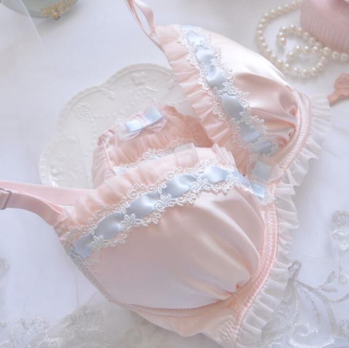 ショーツセット ブラジャー 少女 谷間ブラ 勝負下着 2点セット 上 可愛い 超盛りブラ ランジェリー 薄手 セットアップ