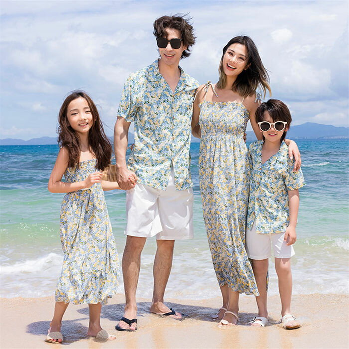 親子コーデ パ 家族お揃い セット アロハシャツ 親子 ワンピース ペアルック 親子ペア 親子 水着 親子..
