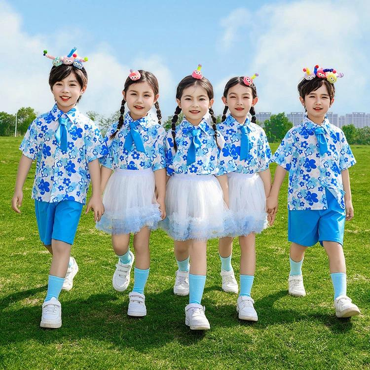 キッズ 舞台服 サロペット 半袖シャツ スカート ショート丈パンツ お揃い セット 派手 キッズダンス衣装 可愛い 演出服 子供服