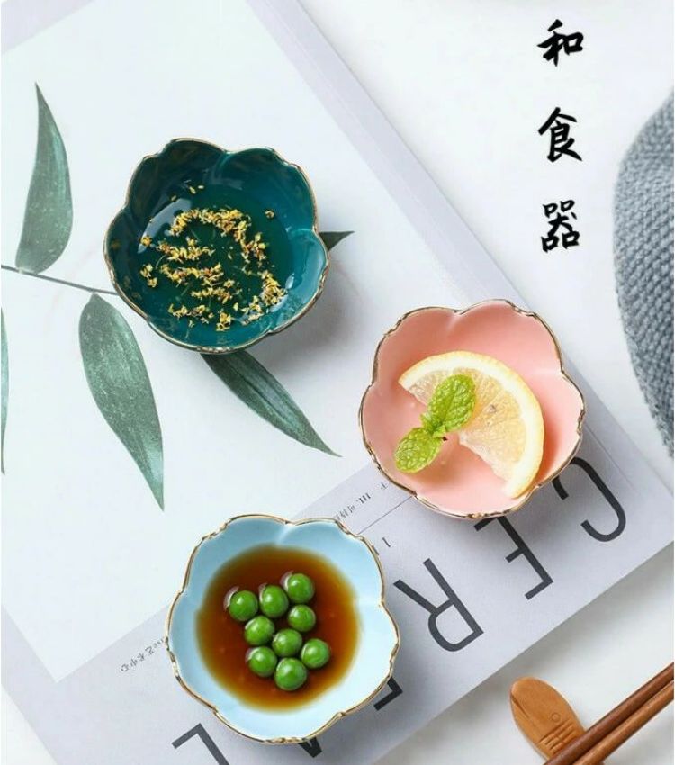 小皿 和食器 調味料皿 プレート セラミック製 2個入 和風餐具 耐熱 陶器 食器 軽量 高級感 前菜 寿司浸漬 豆皿 風味皿 漬物入れ